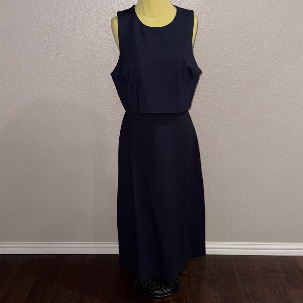 Spanx Ponte Fitted Midi Dress - Navy - NWT - MSRP $140